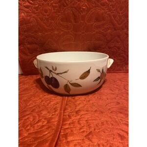 ROYAL WORCESTER  8.5" ROUND CASSEROLE, EVESHAM GOLD PATTERN‎ Vintage 1961